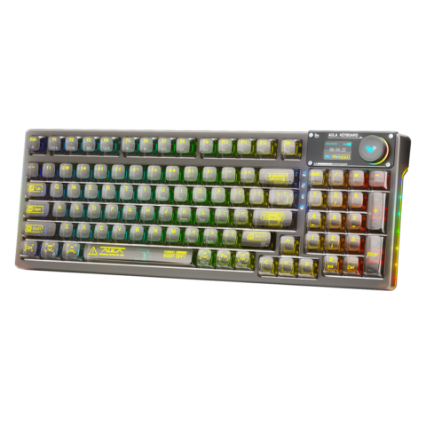 狼蛛旗舰新品 F98pro智能屏电竞游戏机械键盘 $70
